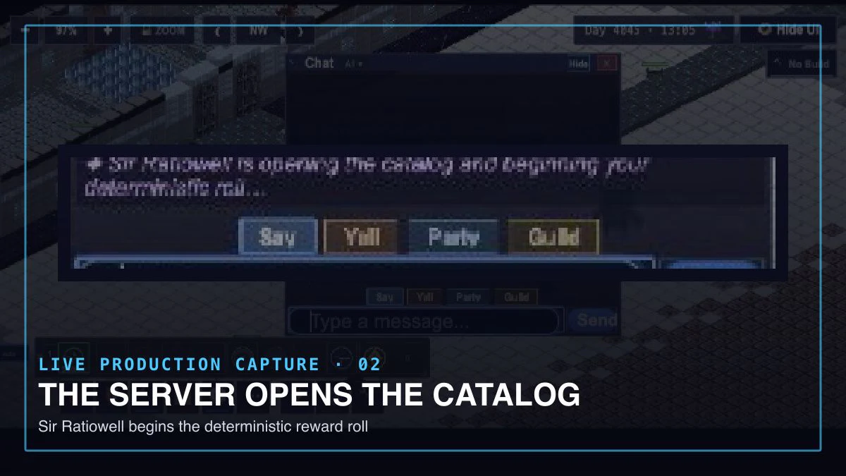 Live production Questmaster catalog and deterministic roll progress