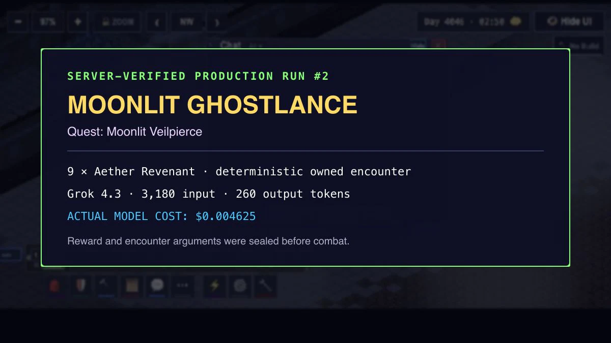 Server audit for the live Moonlit Ghostlance production run